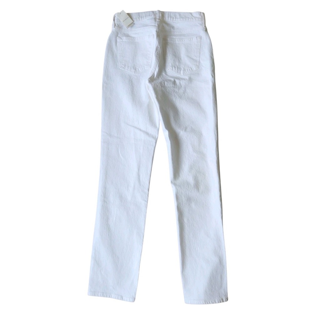 NWT Abercrombie & Fitch 90s Straight Jeans White Curve Love Denim 26 Long Mid - Picture 3 of 8